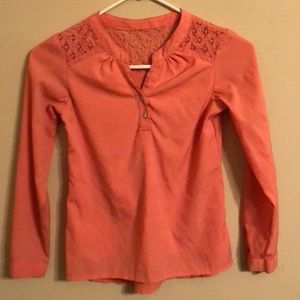 Girls/kids Coral long sleeve blouse size 10